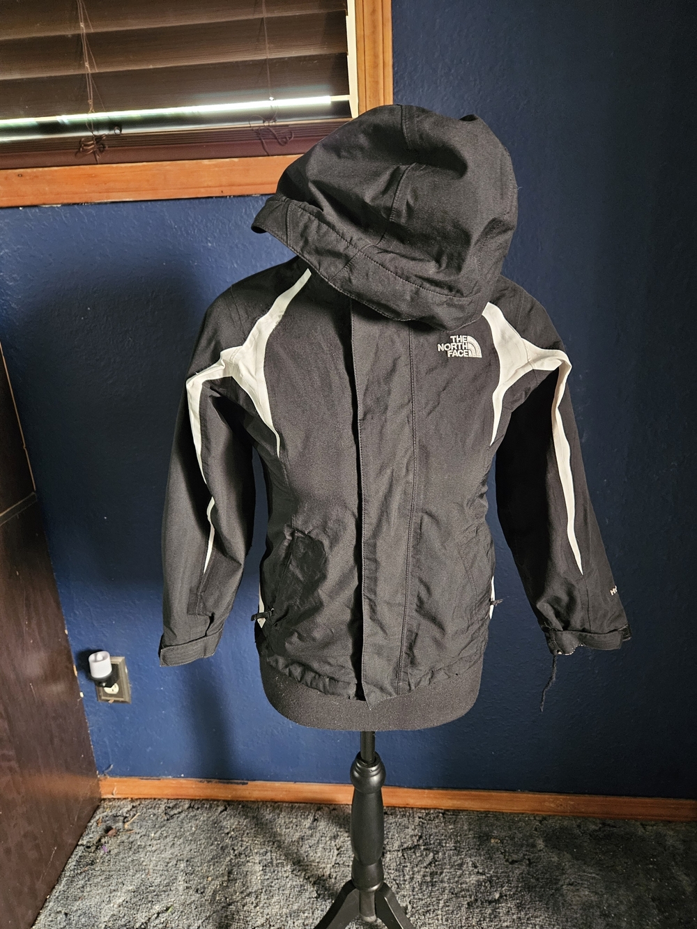 The North Face Kids' Black Hooded Waterproof Jacket
